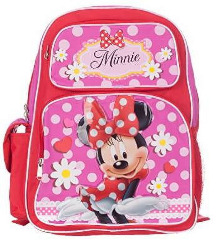 Backpack - - Minnie Mouse Red/Pink 16 School Bag New 052477