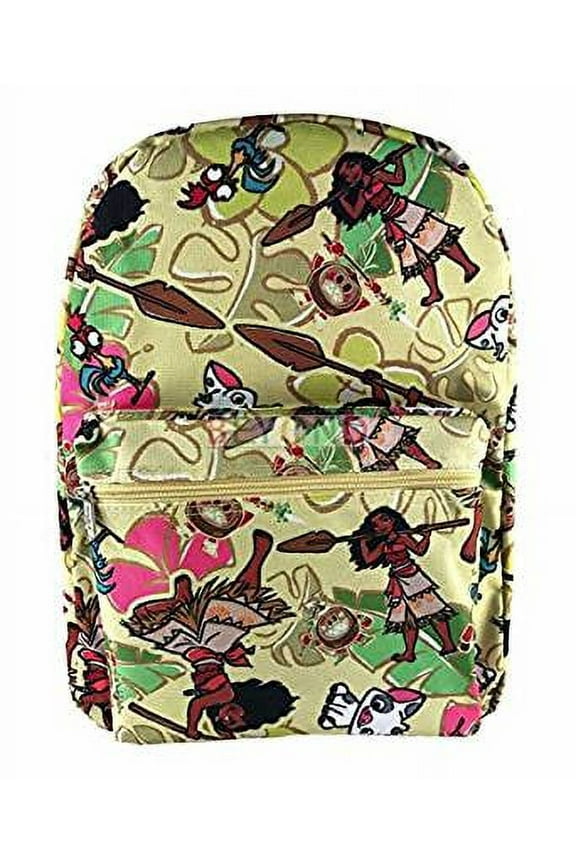 Backpack - - Moana - All-Over Print Yellow 16 School Bag 120795