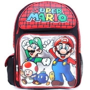 Backpack - Nintendo - Super Mario - Silver/Red Large School Bag New 073545