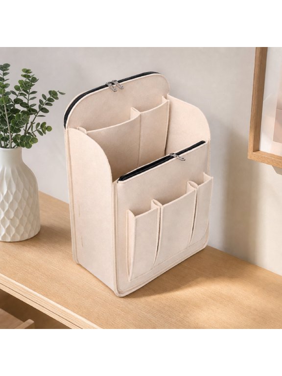 Backpack Organizer Insert, Felt Bag Organizer with Pockets for Travel, Work, Daily Use, 9 x 12 in