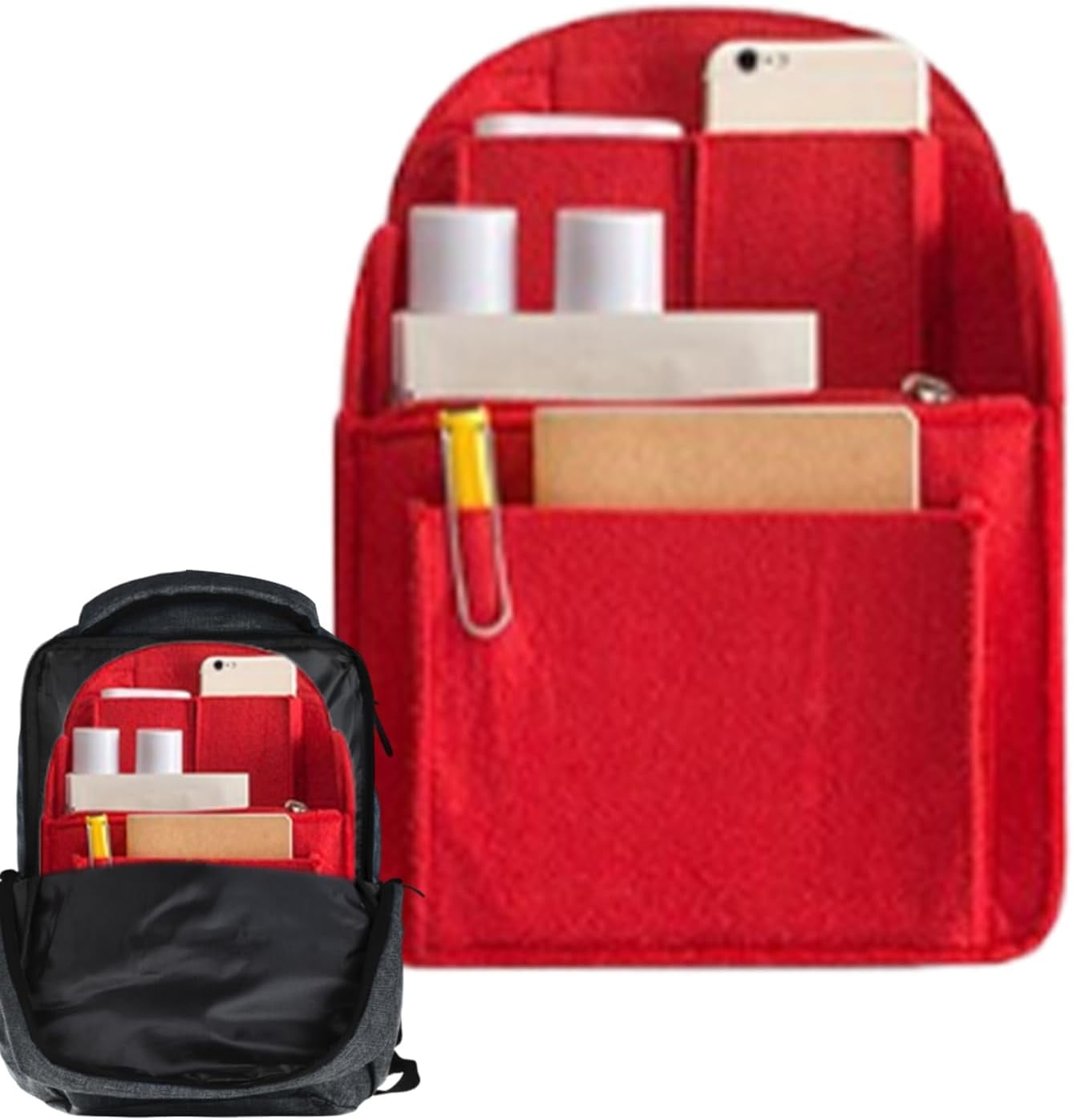 Backpack Organizer Insert, Shoulder Bag Organizers Insert, Felt ...