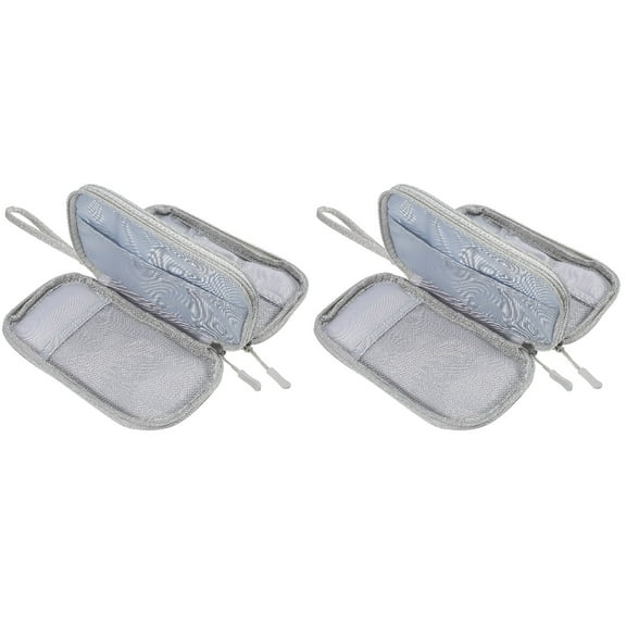 Backpack Organizer Note Pads 2 PCS Morphie Portable Gym Electronic Pouch Double Layer Storage Bag Suitcase Cell Phone Pu Travel