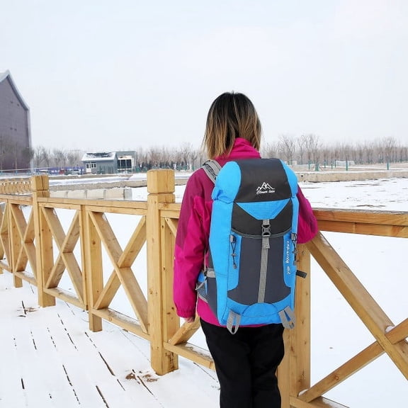 Backpack Outing Travel Outdoor Mountaineering Bag USB Charging,Red