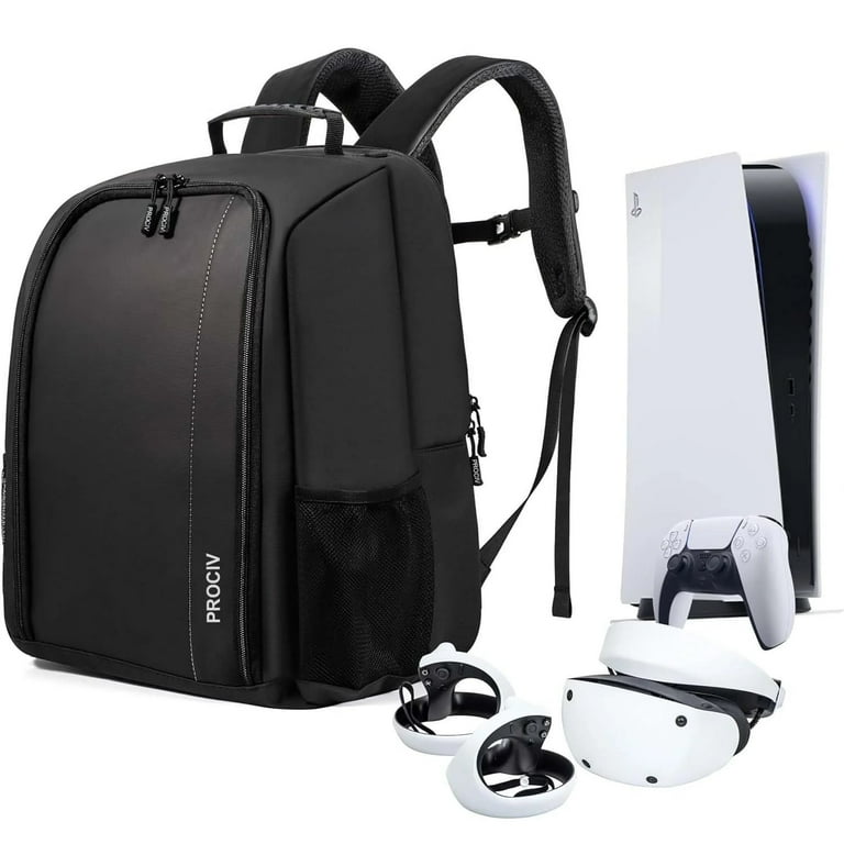 Backpack for PS5 & PSVR2, 2-IN-1 Large Travel Bag for