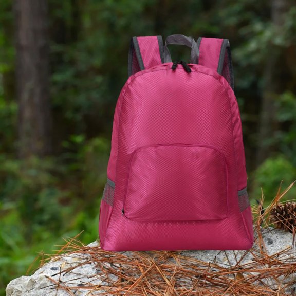 Backpack Packable Foldable Ultra Lightweight Water Resistant Durable Camping Travel Hiking Daypack for Men Women 16"x12"x6" Pink