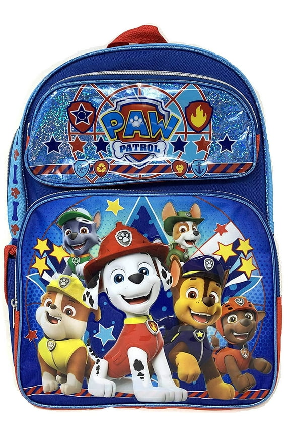 Backpack - Paw Patrol - Paw Team Blue 16" New 001434
