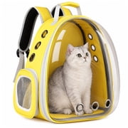 Backpack Pet Carriers,cat backpack carrier,Large Space Bubble Pet Backpack for Small Medium Dogs and Cats,Traveler Bubble Backpack Pet Carrier,Yellow