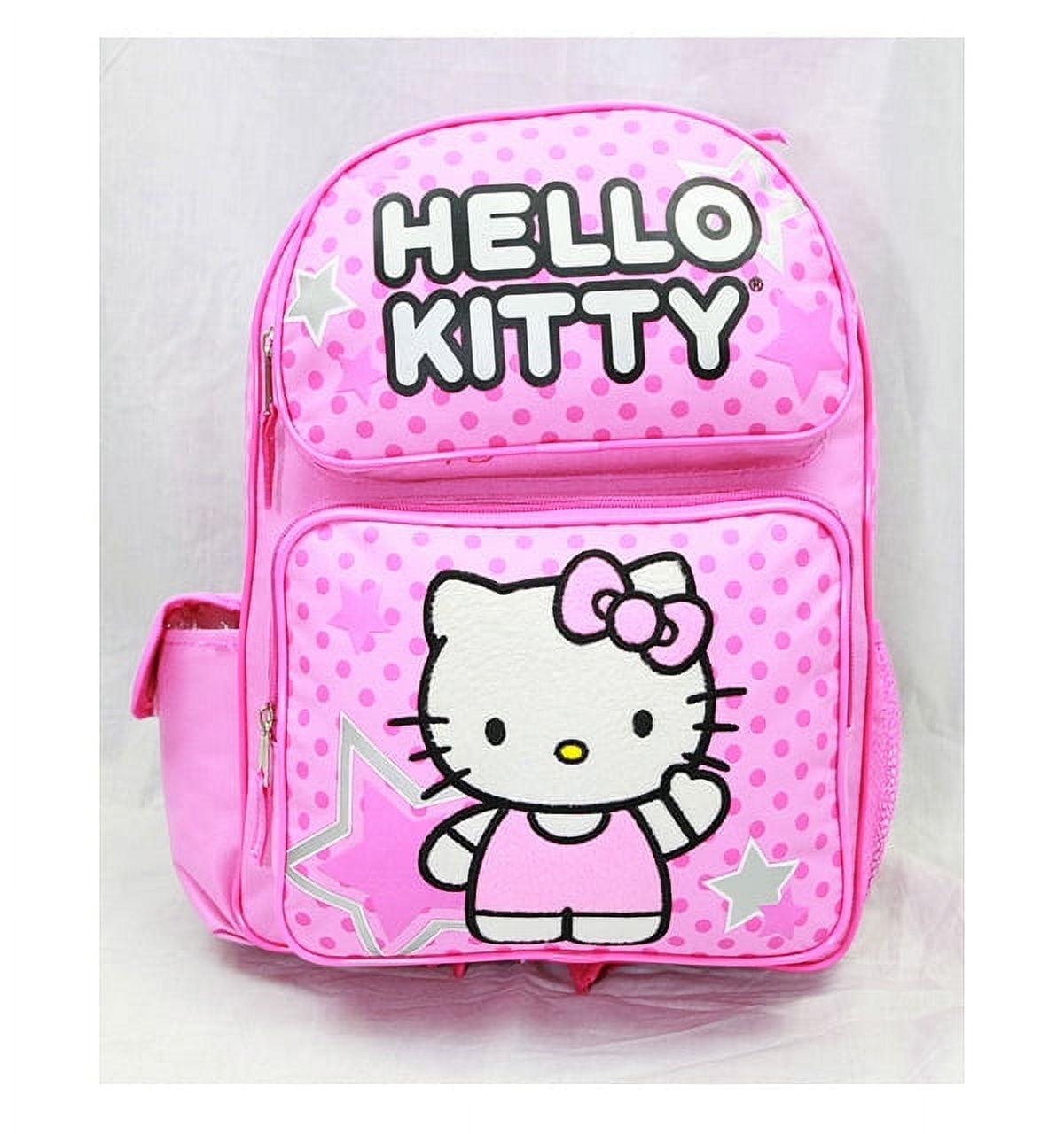 Backpack - - Pink Stars & Dot Sitting (Large School Bag) New 81397