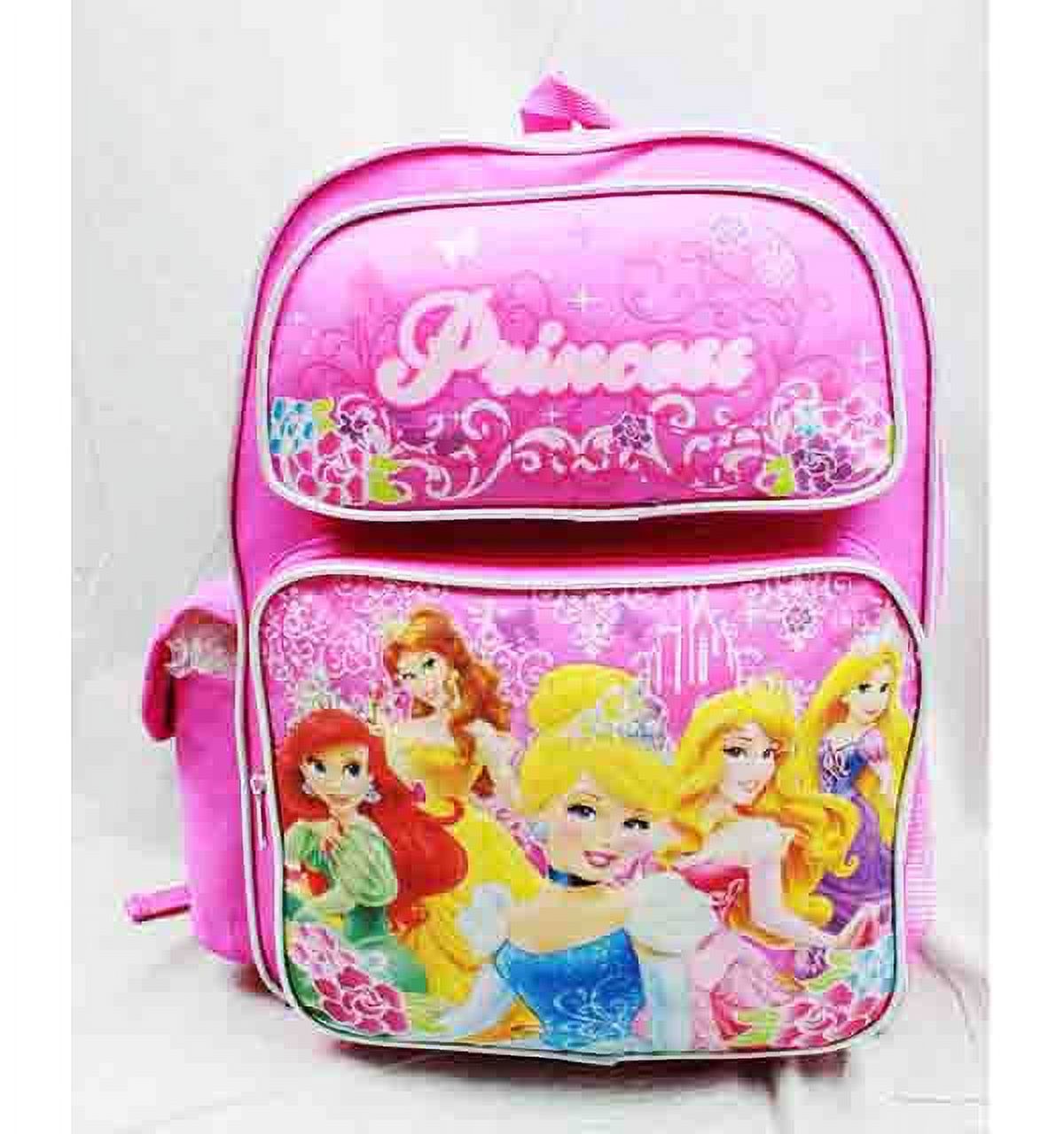 Backpack - - Princess w/ Flowers Pink Large Girls School Bag New a03888 - image 1 of 3