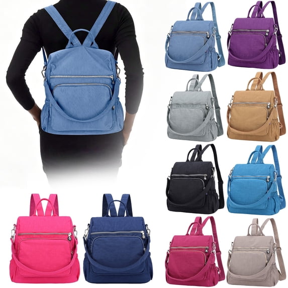Backpack Purse for Women Anti-Theft Travel Convertible Backpack Shoulder Bag Nylon Waterproof Casual Daypack Satchel Handbag 1pc