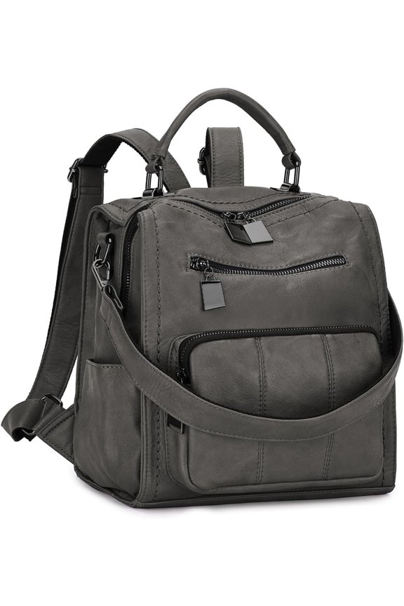 Backpack Purse for Women, Fashion Leather Handbags Designer Convertible Satchel Ladies  Bag 3 Ways to Carry