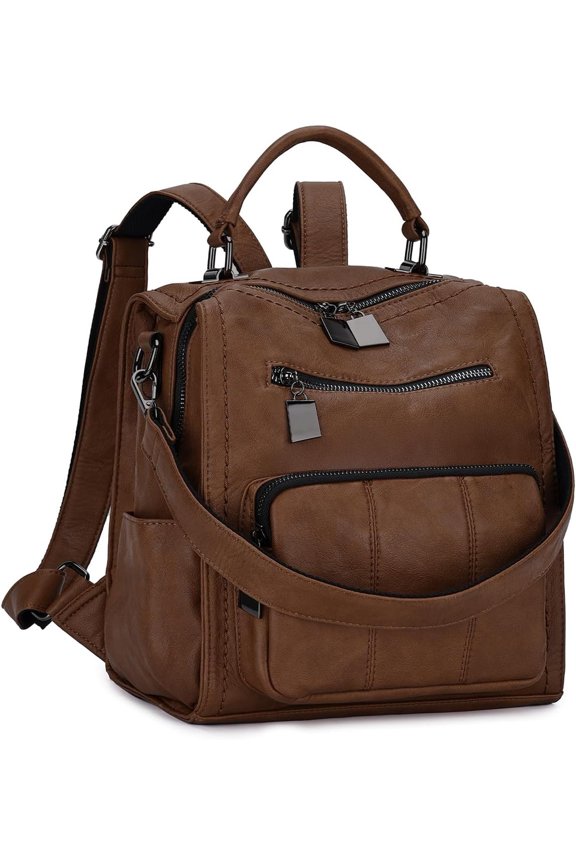 Backpack Purse for Women, Fashion Leather Handbags Designer Convertible Satchel Ladies Bag 3 Ways to Carry