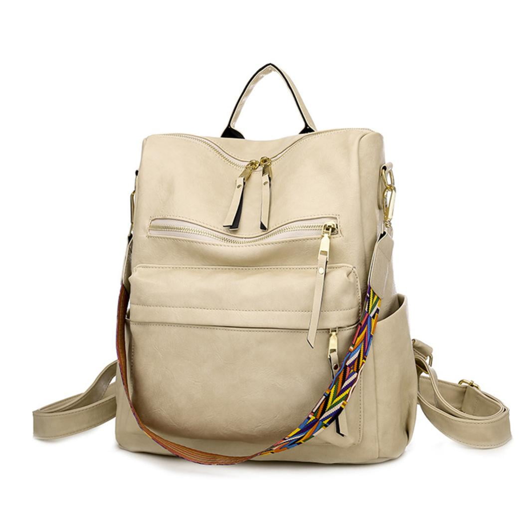 Backpack Purse for Women Fashion PU Leather Designer Anti-theft School ...