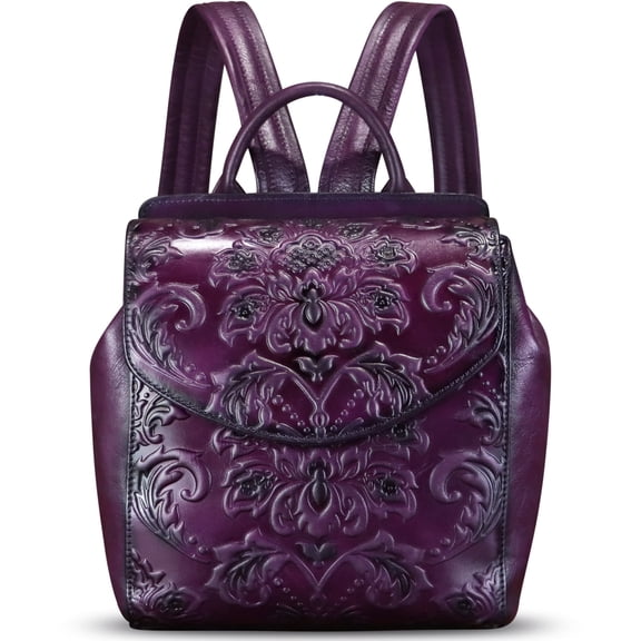 Backpack Purse for Women Genuine Leather Retro Satchel Knapsack Rucksack Daypack