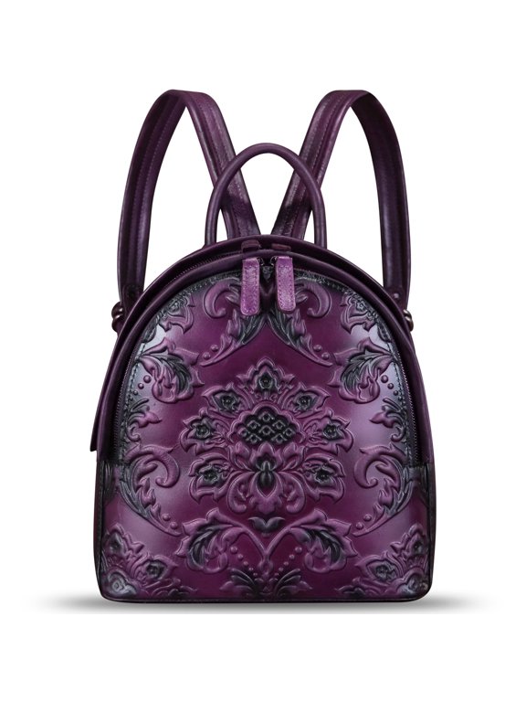 Backpack Purse for Women Genuine Leather Retro Satchel Knapsack Rucksack Daypack