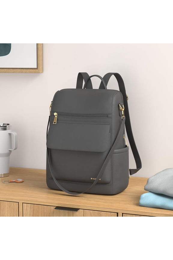 Backpack Purse for Women Leather Anti-Theft Mini Backpack Fashion Designer Handbag Convertible Travel Bag Ladies Shoulder Bags, Black