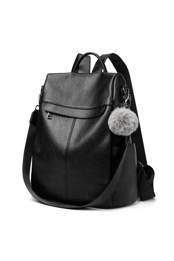 Backpack Purse for Women, PU Leather Anti-theft Shoulder Bag, Stylish Casual Daypack for Everyday Use