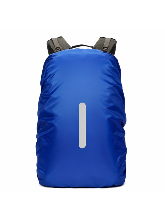 Backpack Rain Cover Waterproof, 40-50L Reflective Hiking Rucksack Protector, Elastic Drawstring Anti Slip Travel Bag Cover, Navy