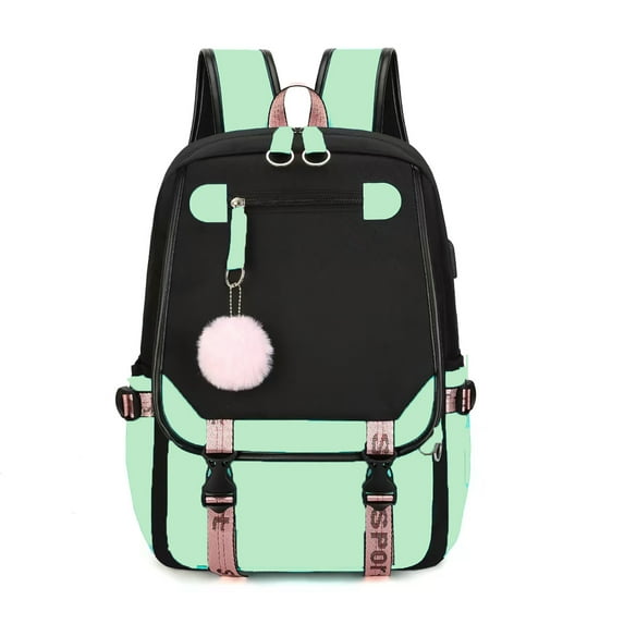 Backpack,School Bag for Primary Elementary Teenage, Middle Students Bookbag, Kawaii School Backpacks with USB Charging Port