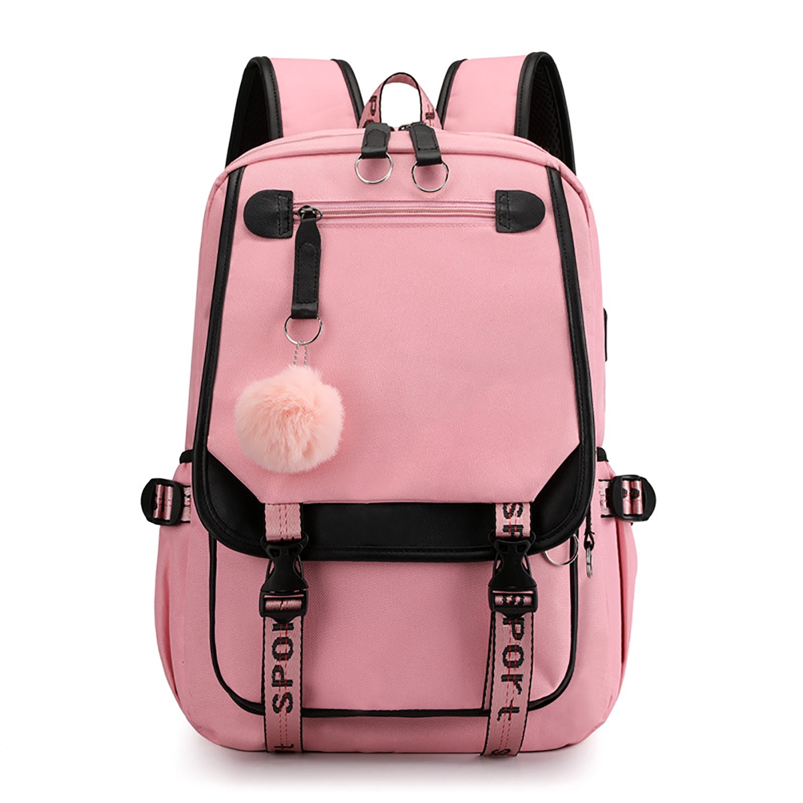 Teenage Girls\' Backpack Middle School Students Bookbag Outdoor USB Charge Port JiaYou Teenage Girls main image 2