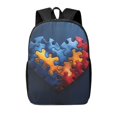 Backpack for School, Heart Puzzle Pieces School Backpack Kids Backpack