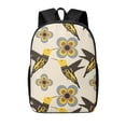 Backpack for School, Yellow Flowers Hummingbird School Backpack Kids
