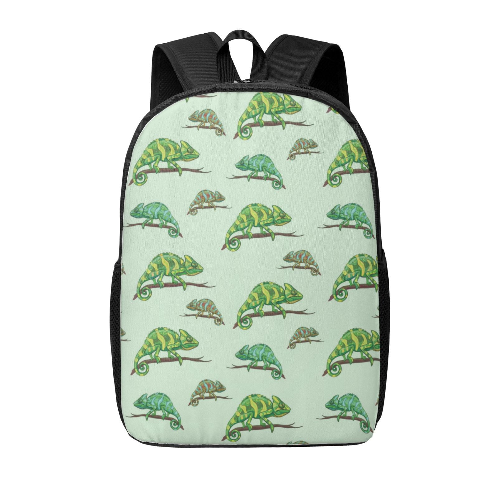Backpack for School, cartoon chameleon cute lizard School Backpack Kids