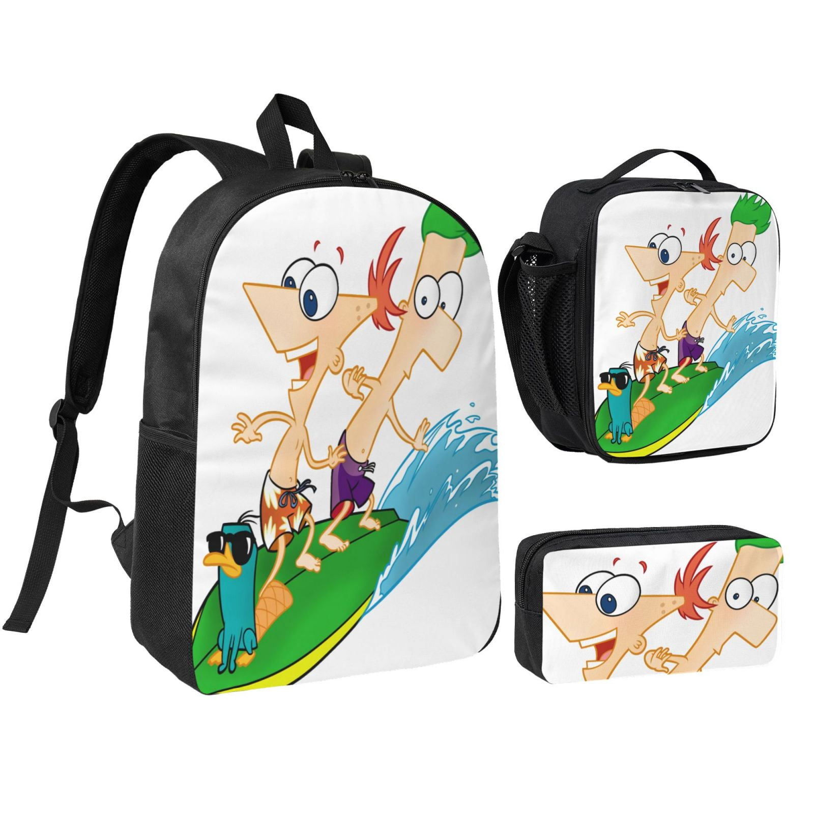 Backpack Set 17 Inch Print Lightweight Shoulder Bag Outdoor Travel ...