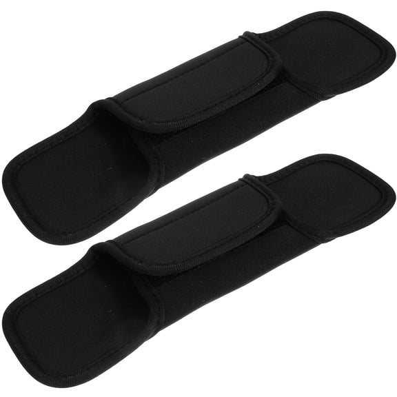 Raindrops Black Shoulder Strap Pads, Soft Sponge Cushions for Bags and Backpacks, Removable Pair for Comfortable Carrying Support