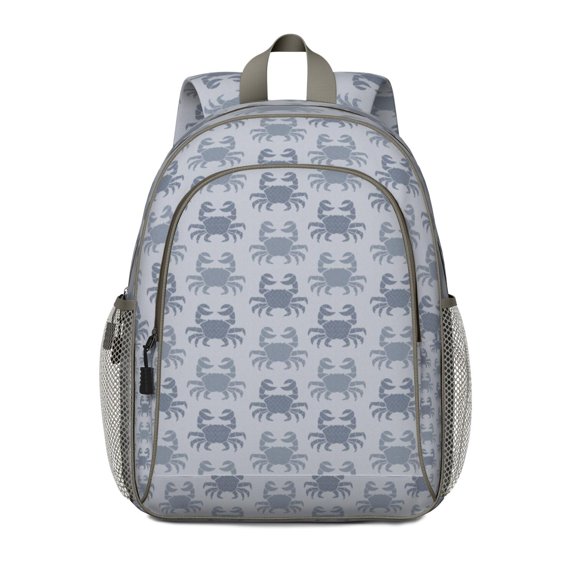 Backpack Showcasing Ocean Crab and Seashell Prints with Spacious Multi Pocket Organization for Business Essentials, Outdoor Recreation and Everyday Carry