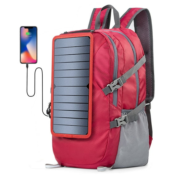 Backpack Solar Panel Red