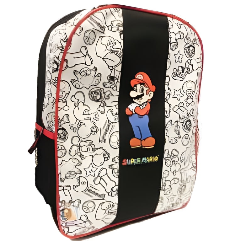 Backpack - Super Mario - Yoshi Mushroom Star Luigi Toad New 033136