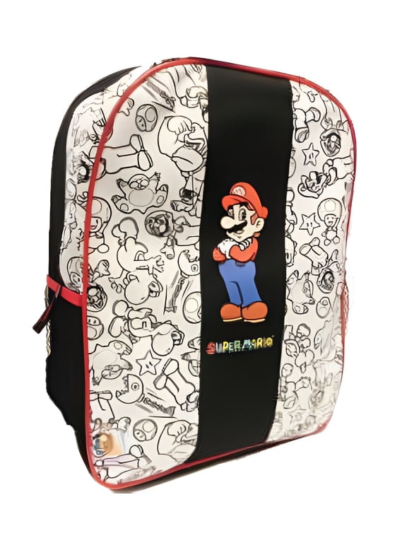 Backpack - Super Mario - Yoshi Mushroom Star Luigi Toad New 033136