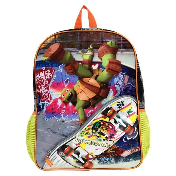 Backpack - TMTN - Ninja Turtle Mike Skater 16" School New 847279