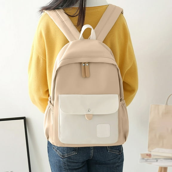 Backpack for Teen, Solid Color Aesthetics Backpack, Lightweight Casual Daypack, Large-Capacity Backpack, Large Middle-School Primary Elementary Students Bookbag