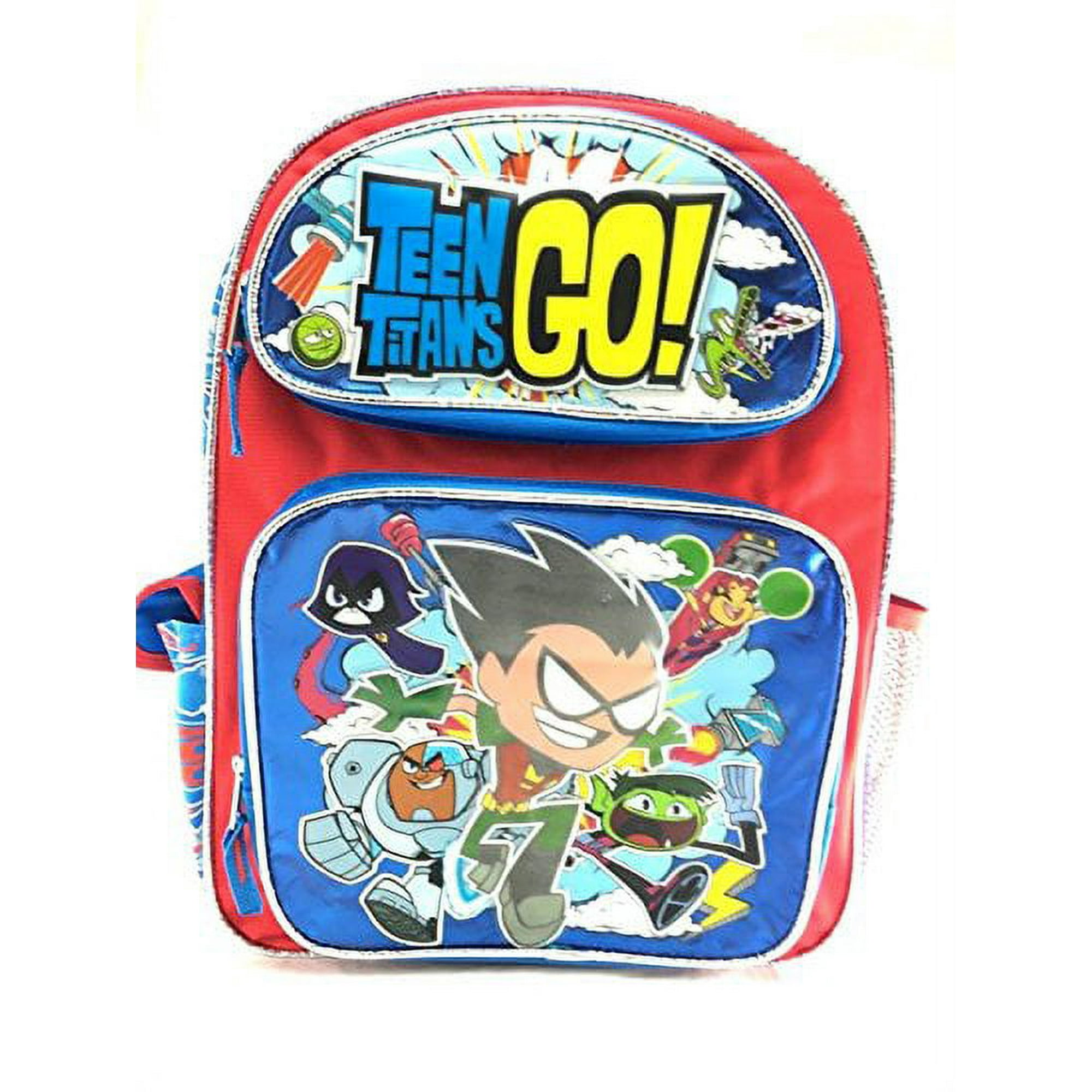 Teen Titans Go Backpack for School Kids ~ Deluxe 16 Teen Titans Backpack  (Teen Titans School Supplies)