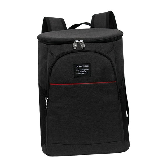 Backpack Thermal Bag for Cold and Hot Food Adjustable Shoulder Straps for Drinks Picnic Bag Insulated Bag for Beach Black