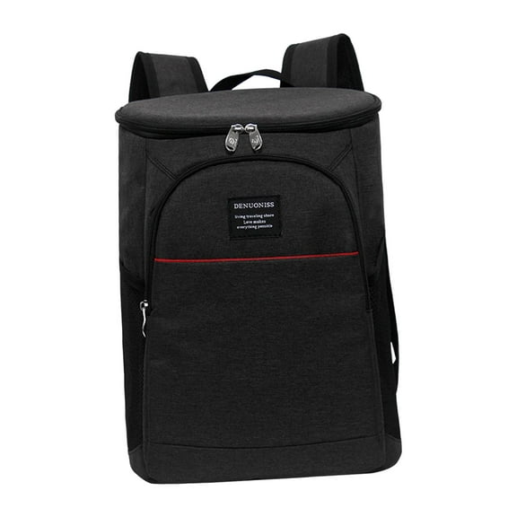Backpack Thermal Bag for Cold and Hot Food Adjustable Shoulder Straps for Drinks Picnic Bag Insulated Bag for Beach Black