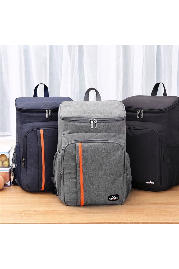 Backpack Thickened Insulation Bag Portable Waterproof Meal Delivery Box,Grey
