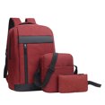 thumbnail image 1 of Backpack Three Piece Set, Large Capacity USB Student Backpack, Suitable for School and Outdoor Travel, Computer Bag for Men And Women with Large Capacity - Red, 1 of 2