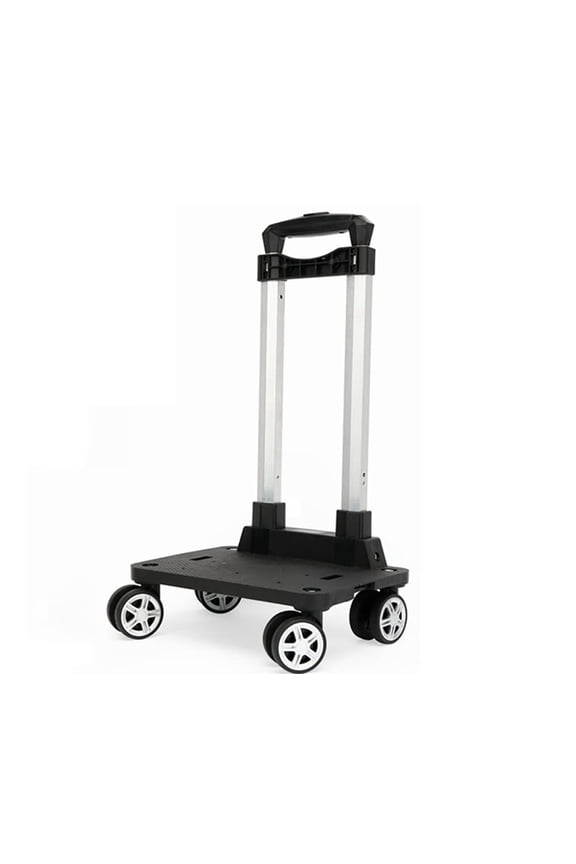 Backpack Trolley - 4 Wheels Folding Compact Lightweight Luggage Cart, Travel Trolley for Bags/Lunch Backpack/Golf Bag (4 Wheels)