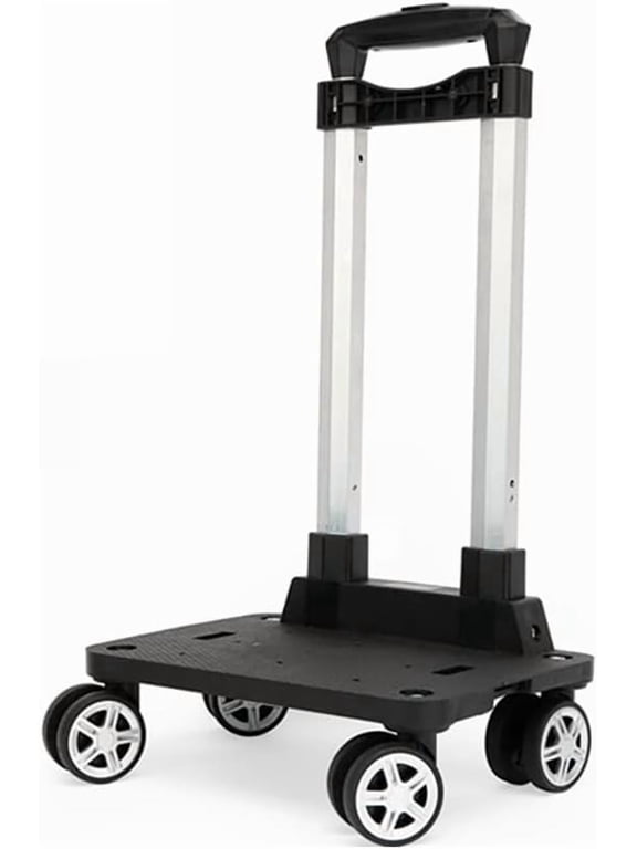 Backpack Trolley - 4 Wheels Folding Compact Lightweight Luggage Cart, Travel Trolley for Bags/Lunch Backpack/Golf Bag (4 Wheels)