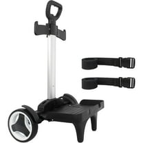 Backpack Trolley Wheeled Cart with Edge Guard Base Noiseless Big Wheels Aluminium Alloy Folding Hand Truck with Luggage Strap for Universal Backpacks Luggage cart for Teenagers,Adults,School,Travel