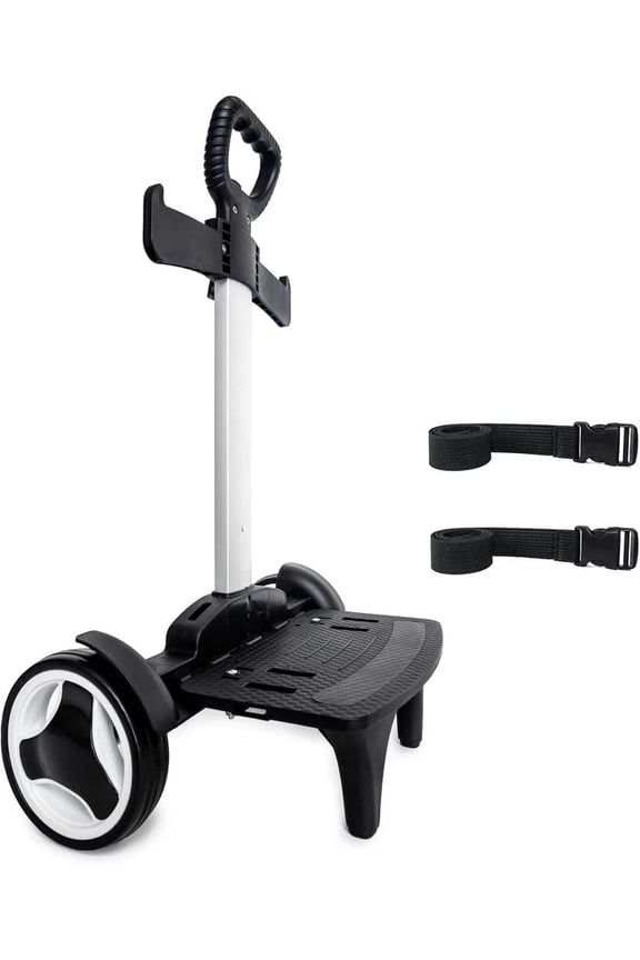 Backpack Trolley, Wheeled Cart with Noiseless Large Wheels, Black