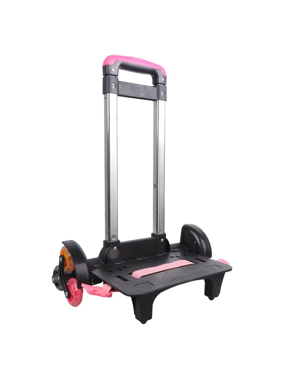 Backpack Trolley with Telescopic Handle 6 Wheels Hand Cart Rolling Luggage Carts Foldable Trolley Cart for School Bag