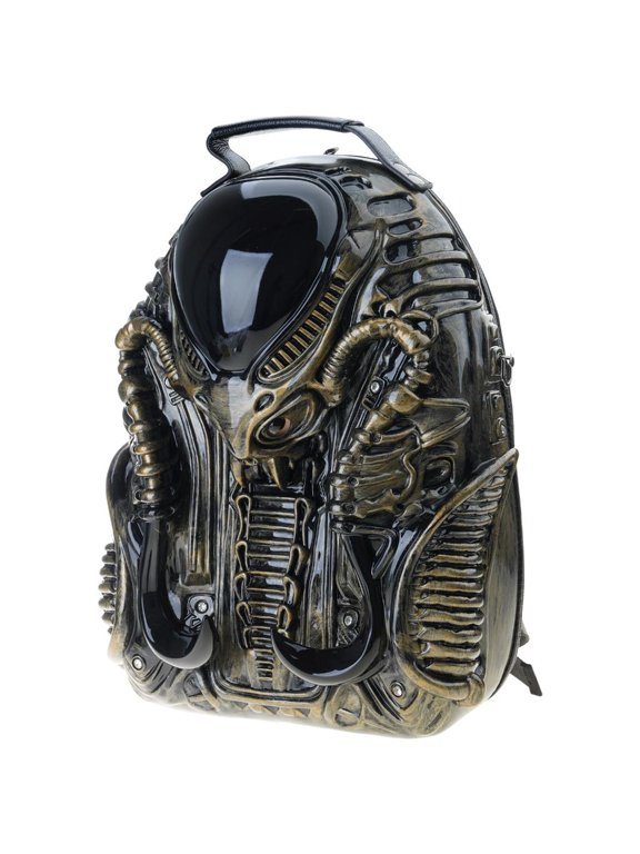 Backpack Unisex Creative Travel Backpack 3D Xenomorph Shaped Backpack Cool Predalien Handbag Novelty Backpack