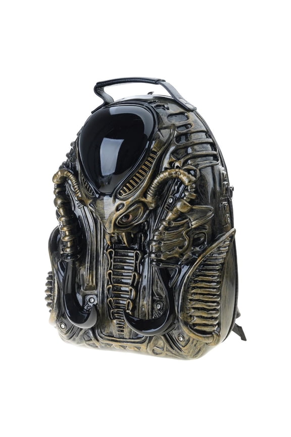 Backpack Unisex Creative Travel Backpack 3D Xenomorph Shaped Backpack Cool Predalien Handbag Novelty Backpack