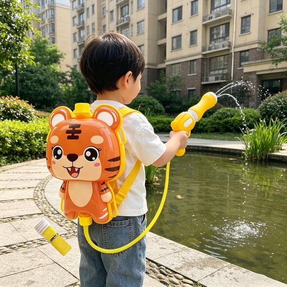 Backpack Water Blaster, Large Capacity Pull-Pressure Water Soaker, Backpack Leak Proof Refillable Adjustable July 4th Pool Beach Water Gun