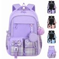 thumbnail image 1 of Backpack Water Resistant Bookbag for Teen Students Daypack Travel Bag - (Purple), 1 of 8