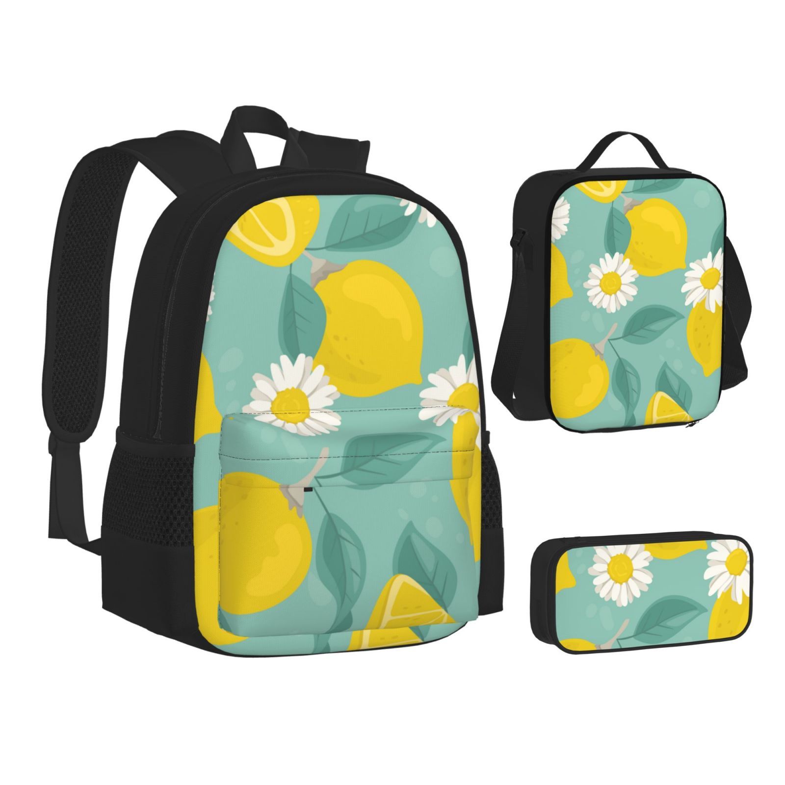 Backpack With Lunch Bag Pencil Case Set Schoolbag Laptop Backpack Lunch ...